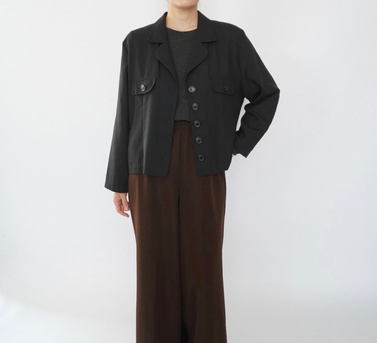 90s Black Jacket,Shirt