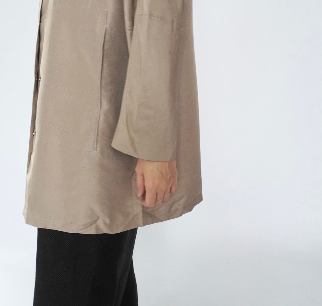 90s Hoodie Silk Blouse