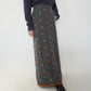 90s Wool Embroidery Maxi Skirt Made in Italy