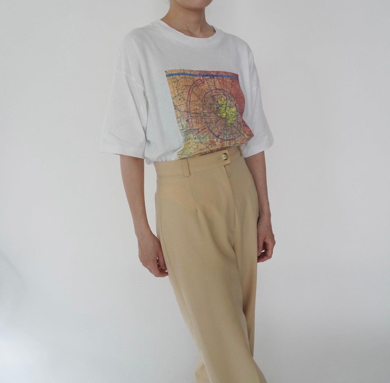 90s Printed Cut Off T-shirt Made in USA