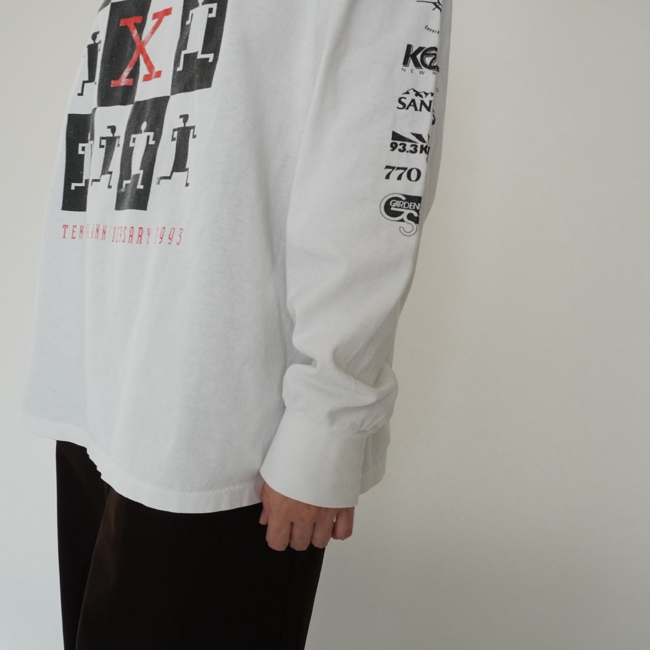 90s Printed Long Sleeves T-shirt Made in USA