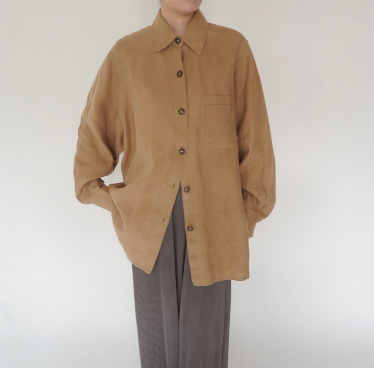 90s Oversized Linen Shirt