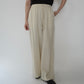 Ivory Linen Wide Pants