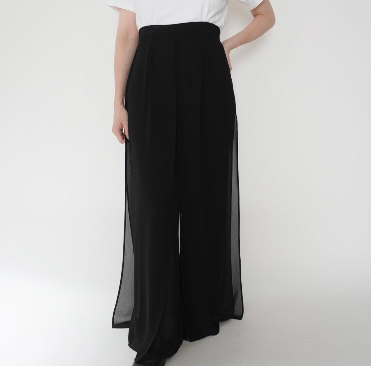 90s Slit Design Wide Pants Made in USA