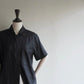 90s Black Linen Shirt