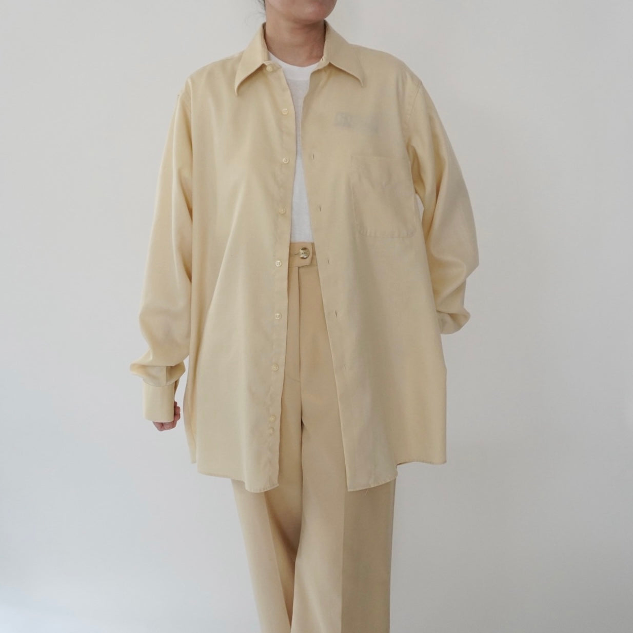 "Geoffrey Beene" Cream Shirt