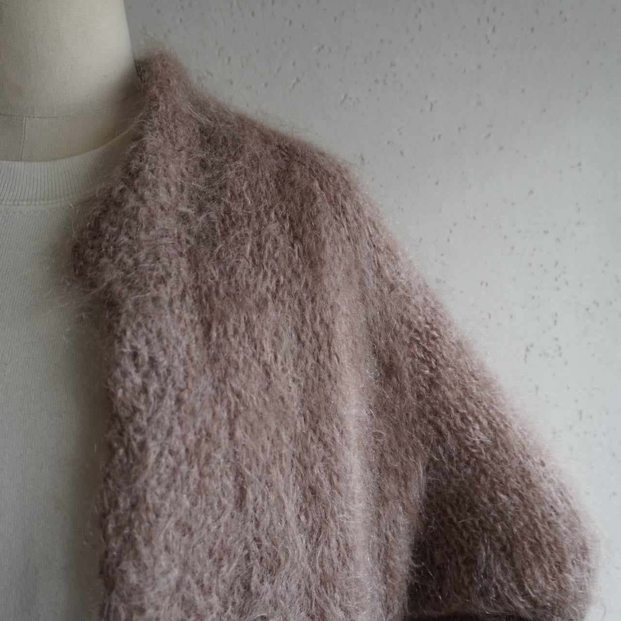 80s Mohair Long Cardigan,Light Coat