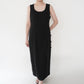 90s Black Linen Dress