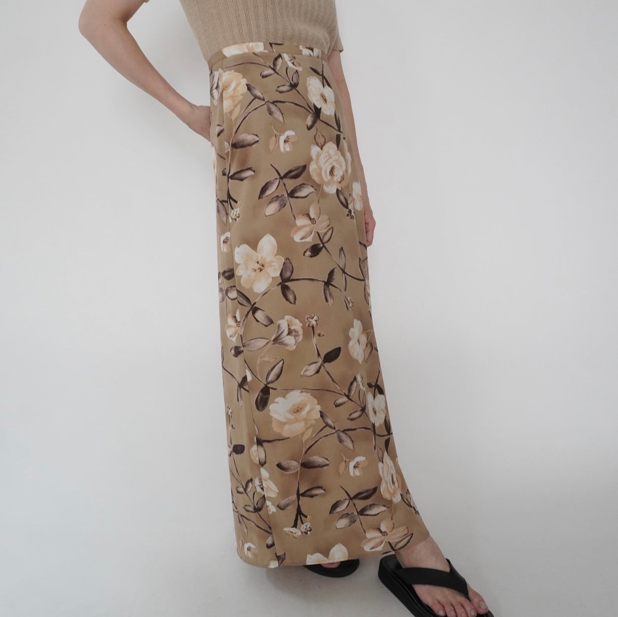 90s Floral Print Skirt Made in USA