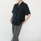 90s Navy Linen Shirt