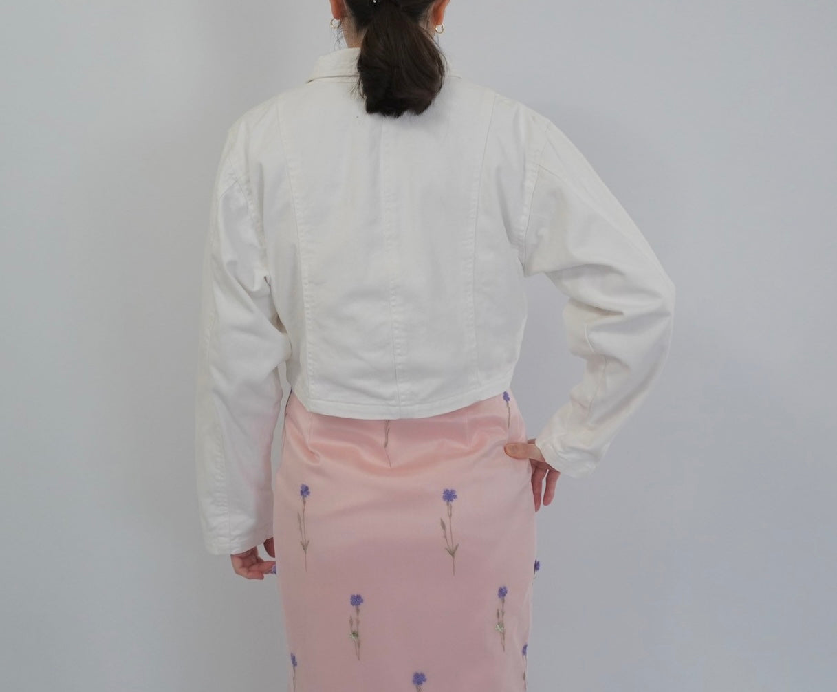 90s White Cotton Jacket