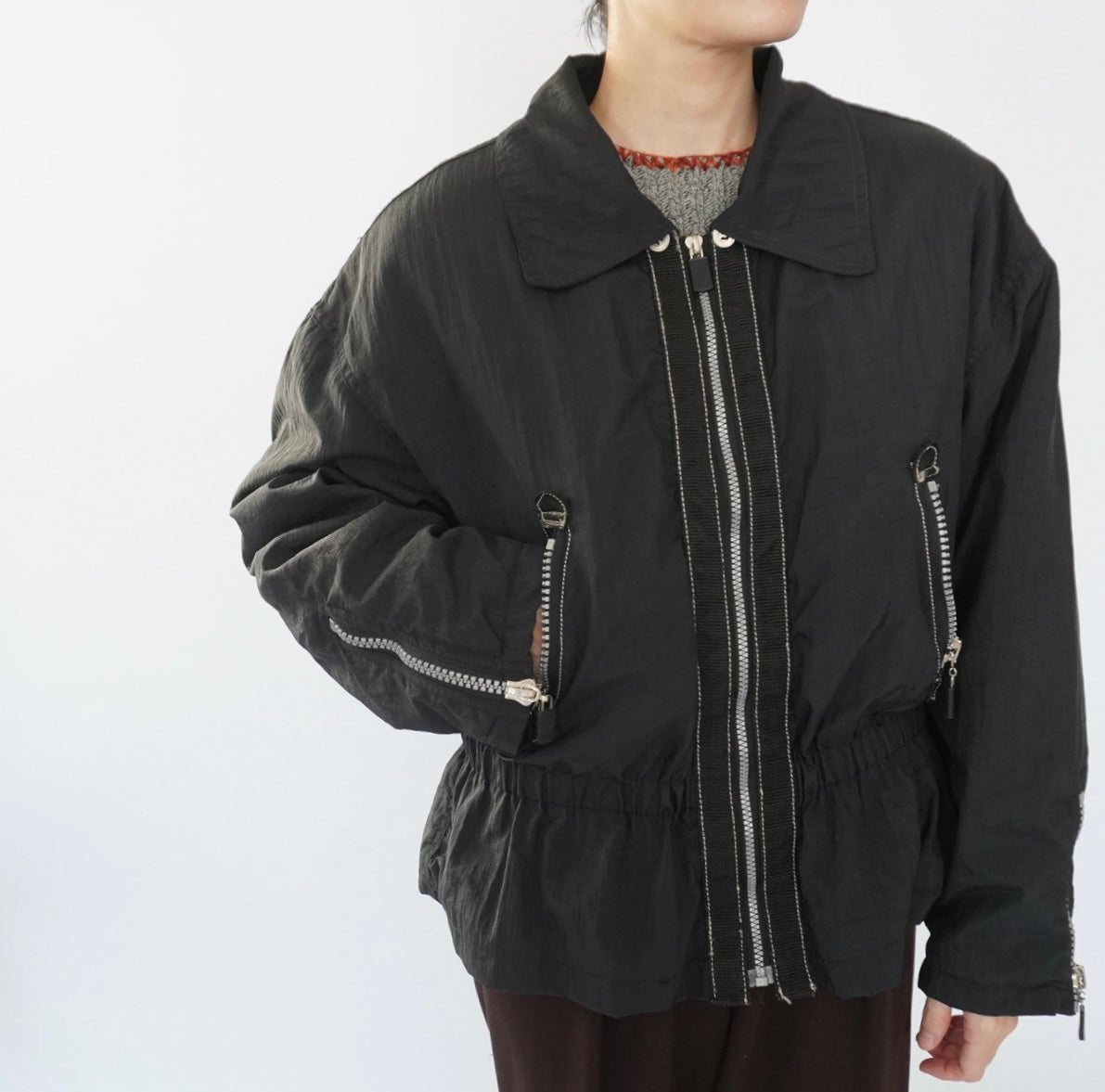 90s "Brandon Thomas" Black Design Jacket