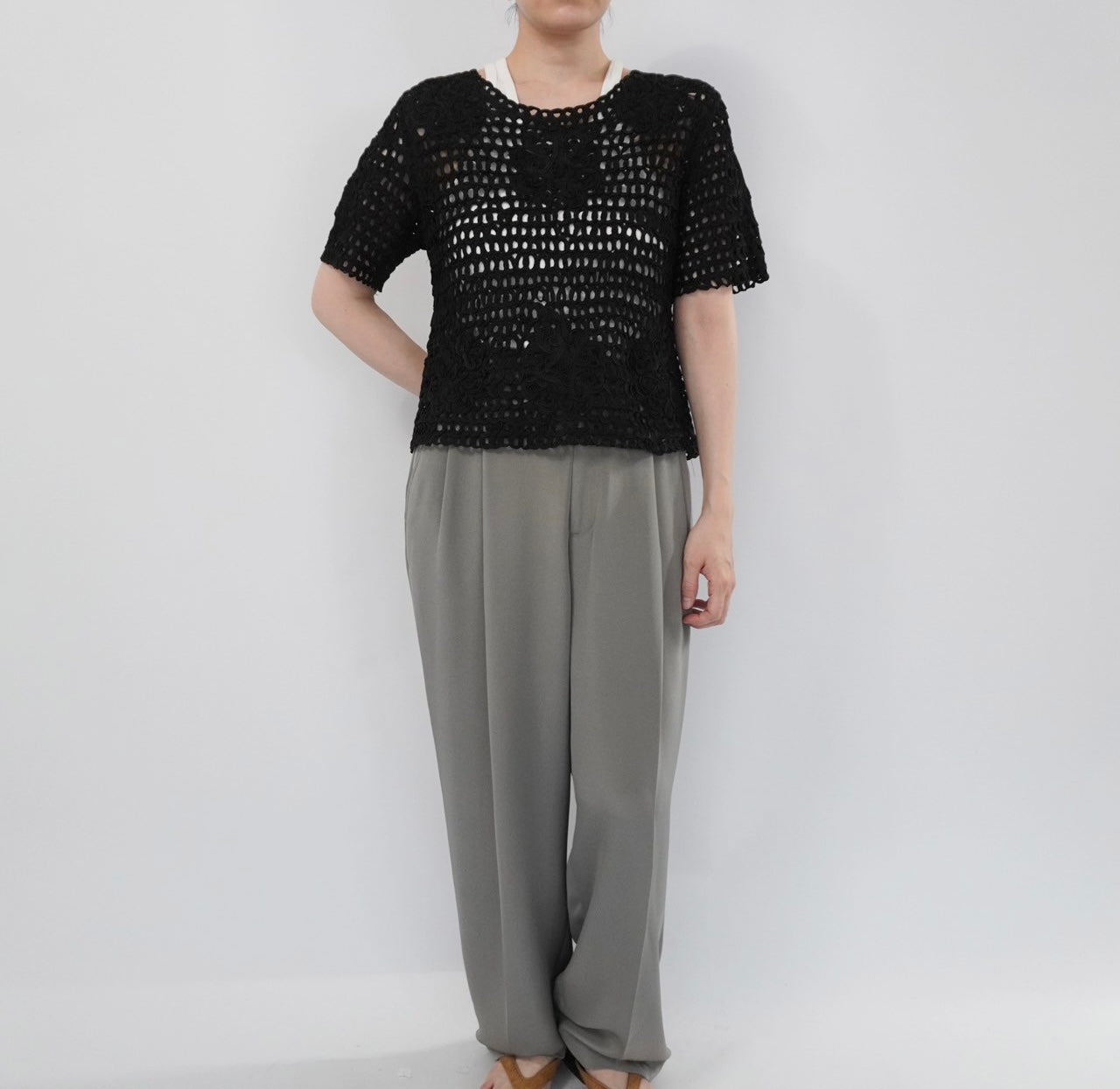 90s Cord Lace Top