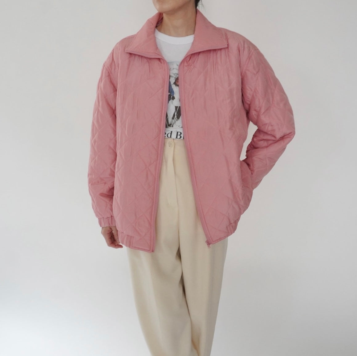90s Silk Quilted Jacket