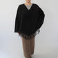 80s Black Fringe Top