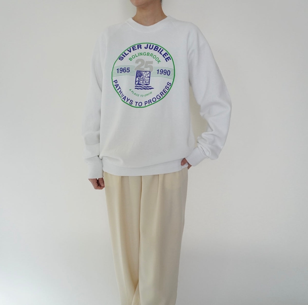 90s Printed Sweater Made in USA