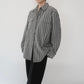90s Gray Striped Shirt