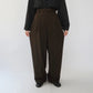 90s Wool Striped Wide Pants Made in USA Dead Stock
