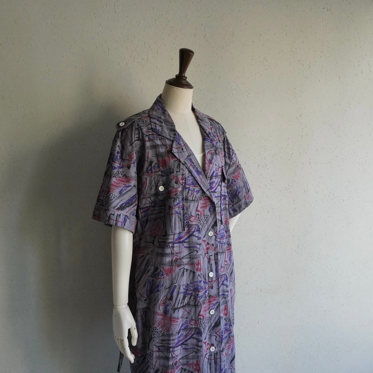 80s EURO Printed Dress