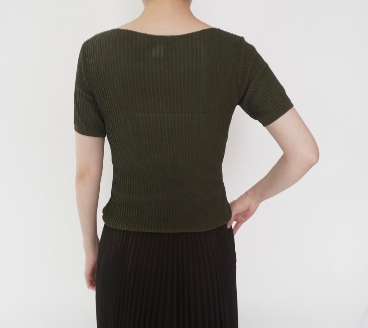 90s Silk Ribbed Top