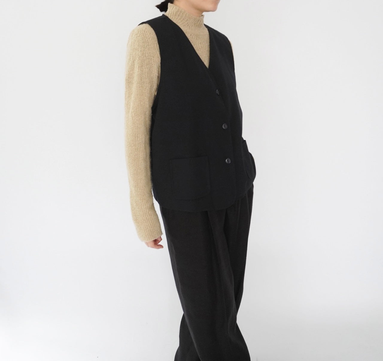 90s Navy Vest Made in Canada