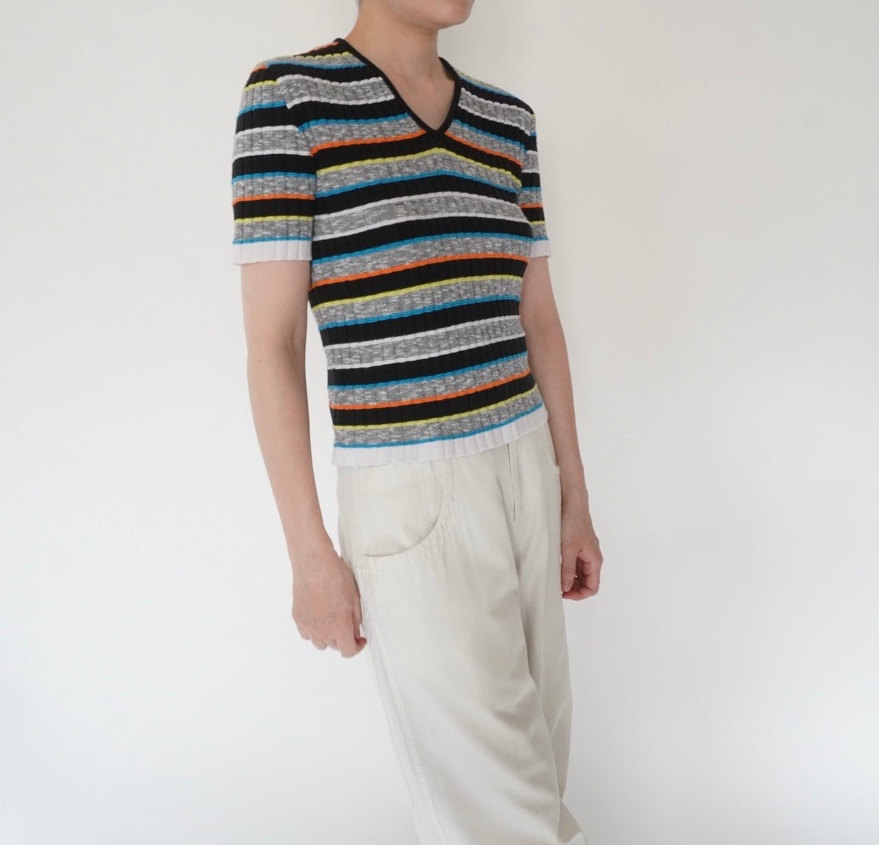90s Striped Top Made in Italy