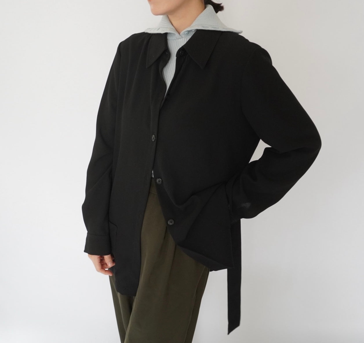 90s Design Ribbed Top Made in Italy