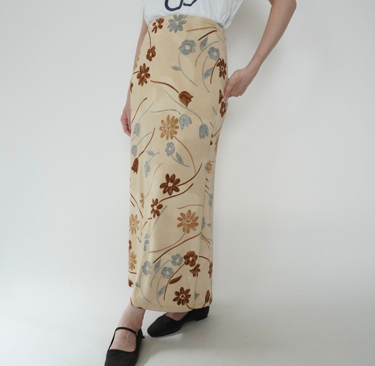 90s Floral Print Skirt Made in Italy