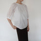 80s Cut Lace Design Blouse