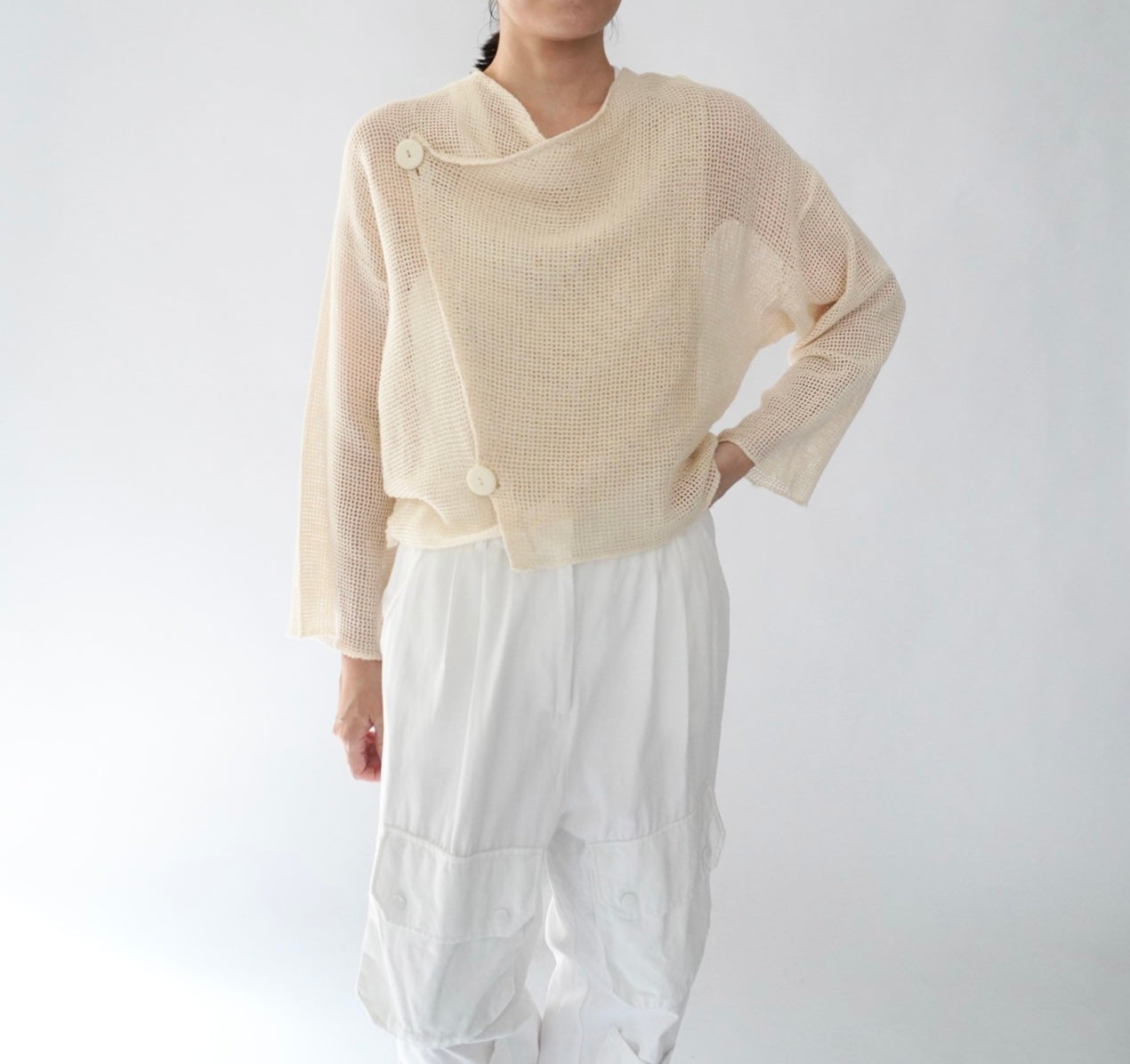 80s "garconne by yokohama" Cotton Cardigan,Jacket