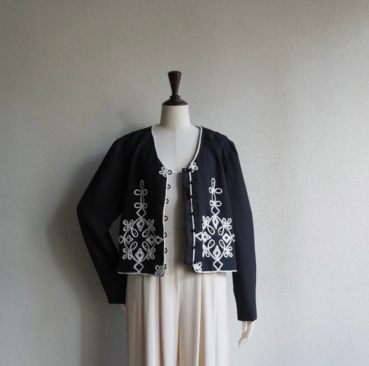 90s "Karin Stevens" Embroidery Jacket