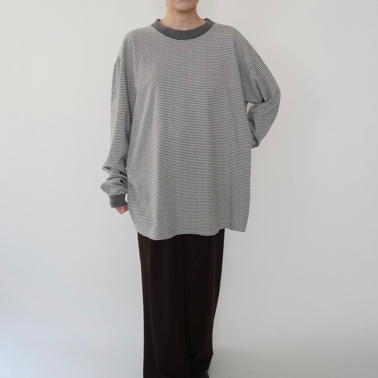 90s Striped Long Sleeves T-shirt Made in USA