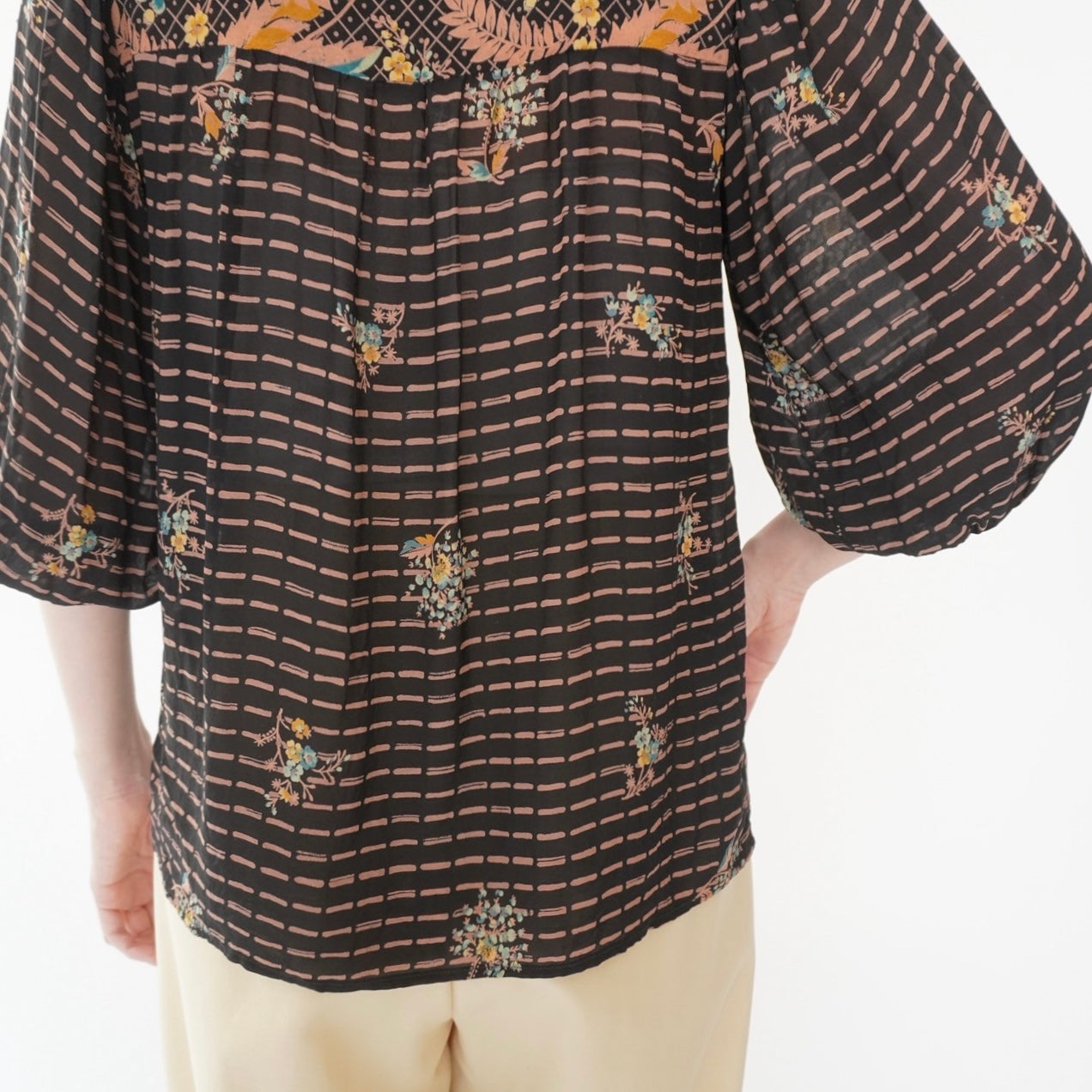 70s Printed Blouse