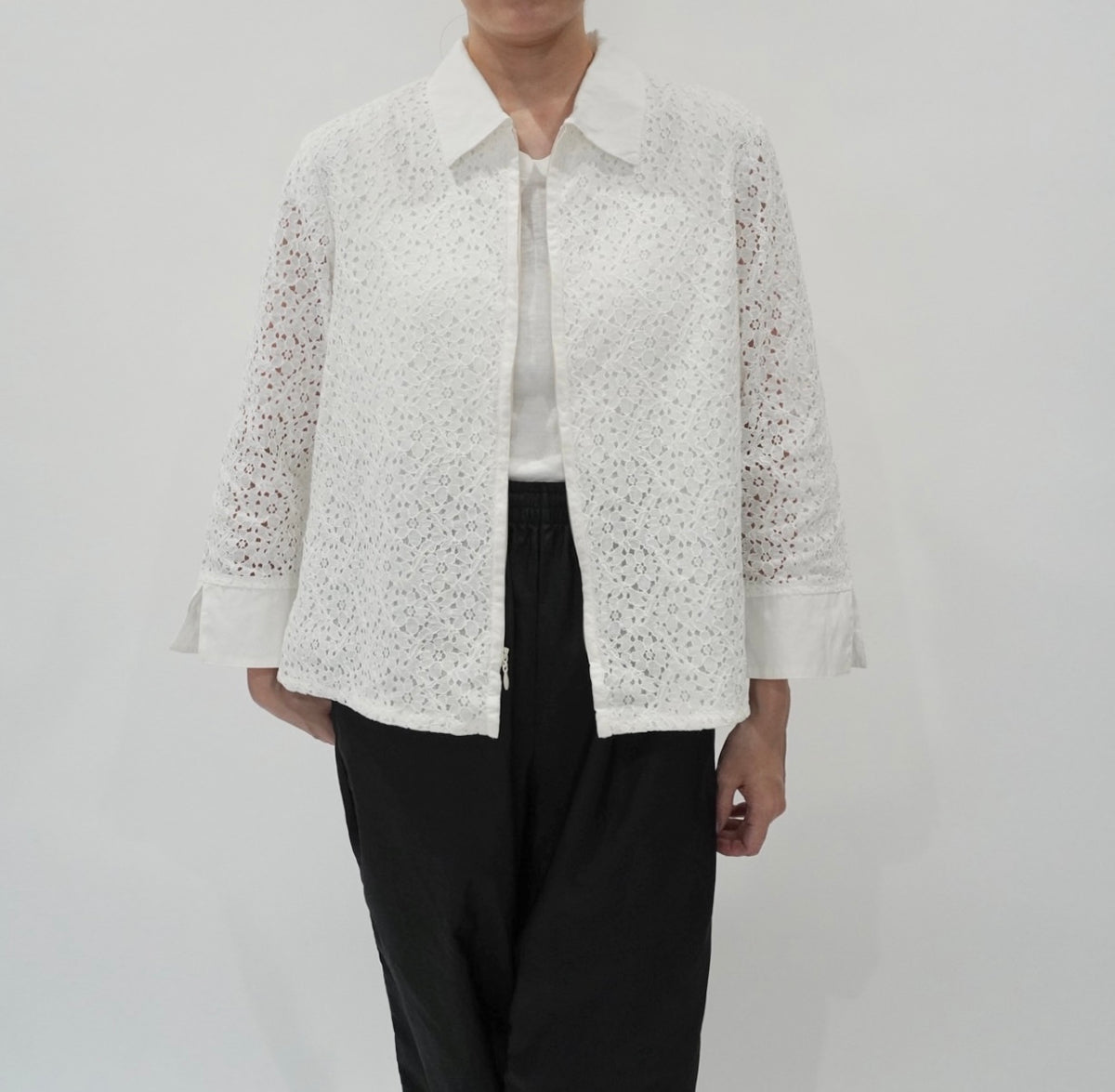 90s Cut Lace Shirt,Jacket Made in USA