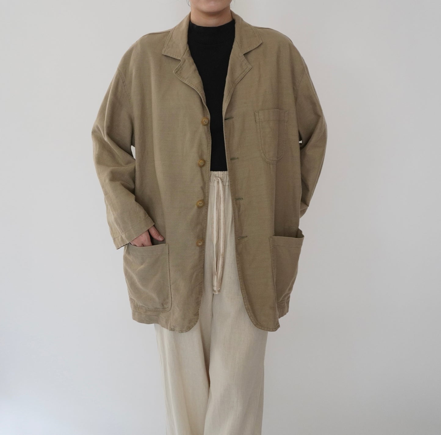 90s Cotton x Linen Light Jacket