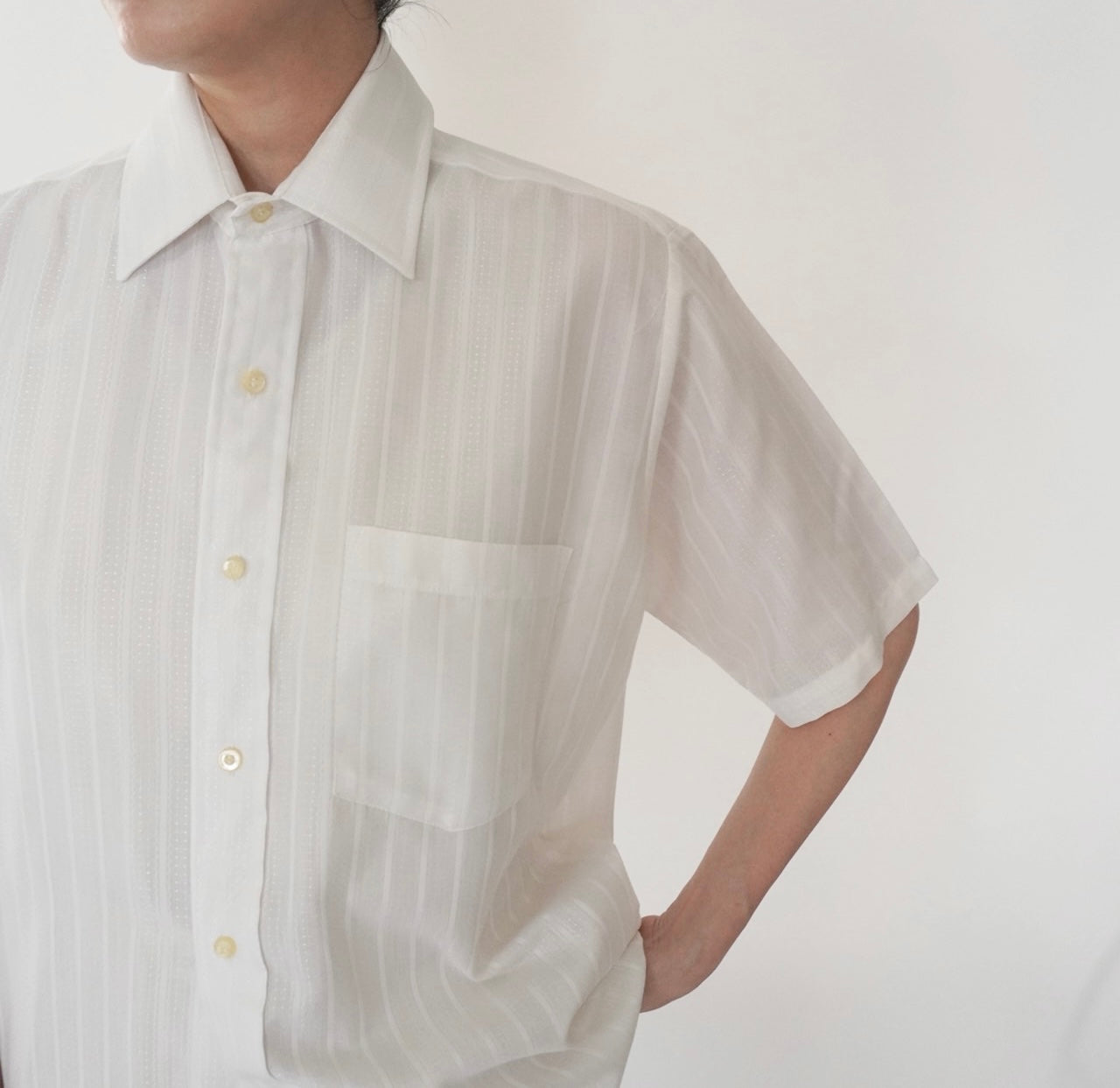 70s White Shirt Made in USA