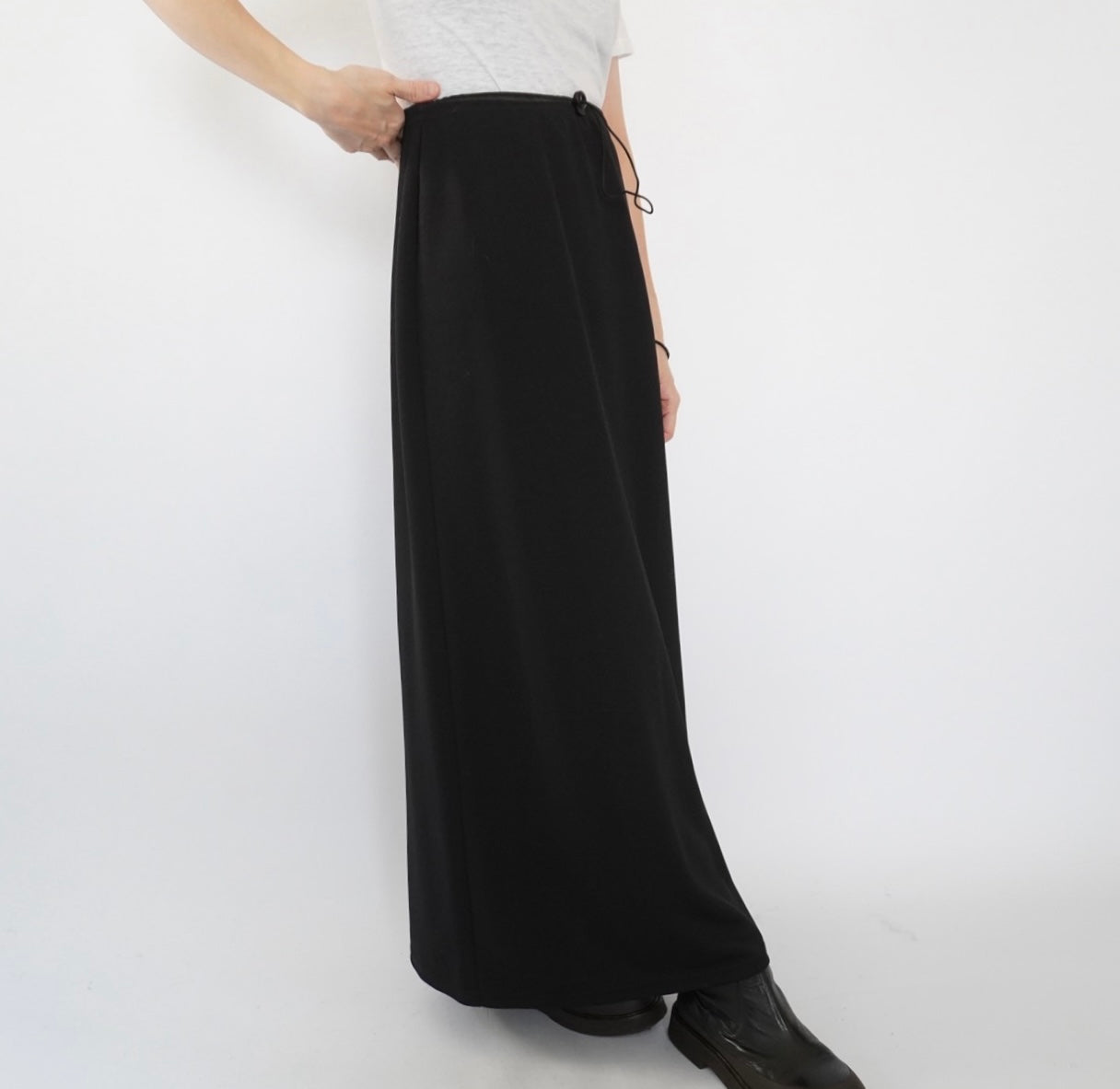 90s Black Maxi Skirt Made in USA