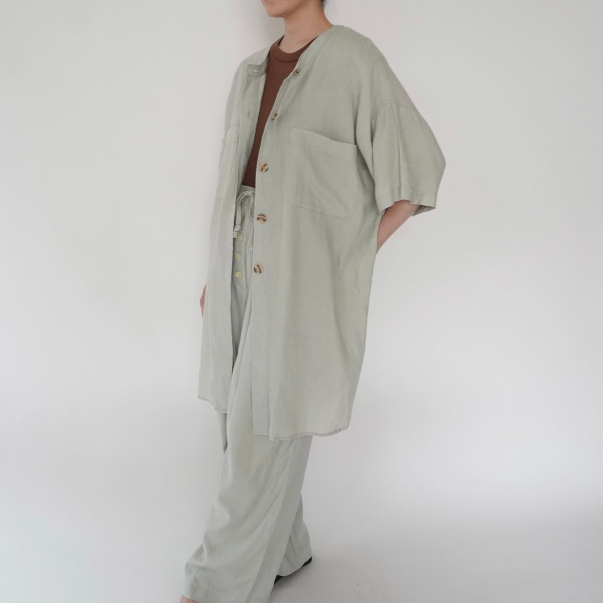 90s Sage Green Two-Piece Suit