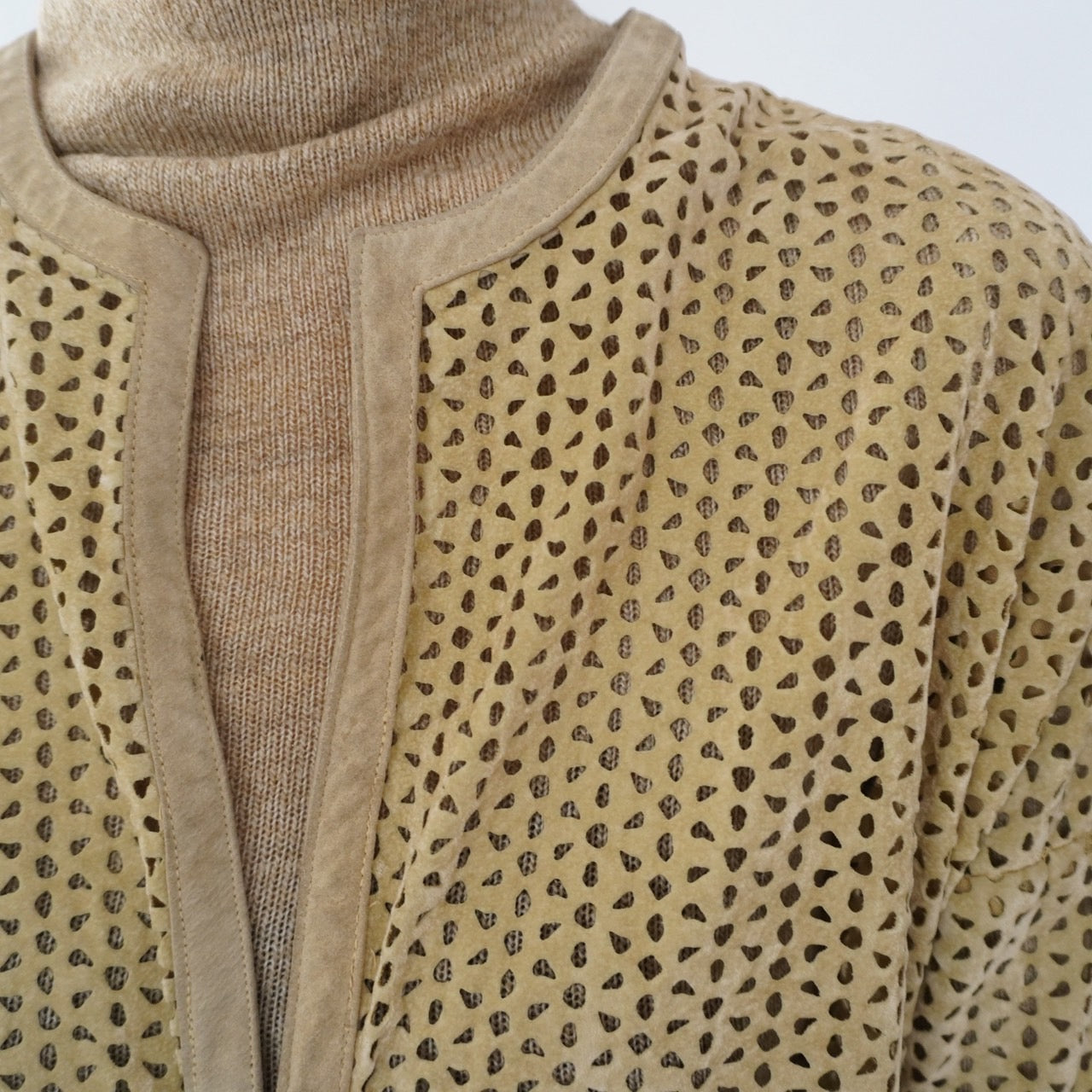 80s Design  Faux Suede Top