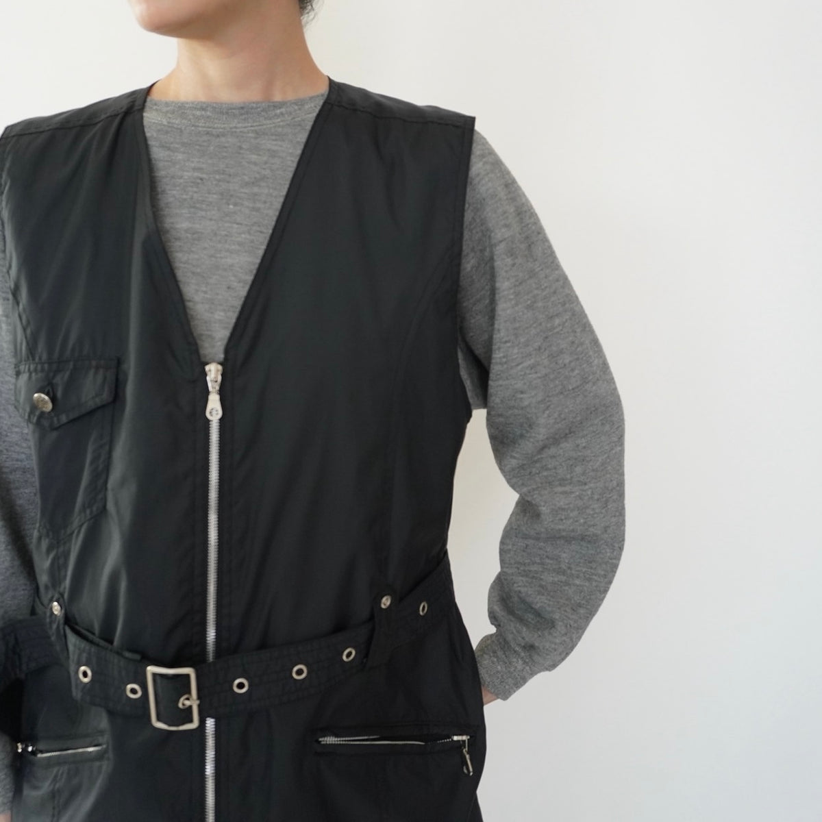 90s EURO Black Design Vest