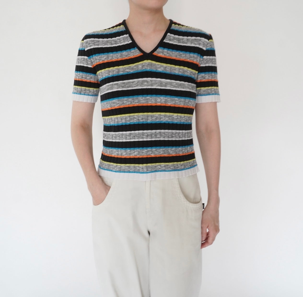 90s Striped Top Made in Italy