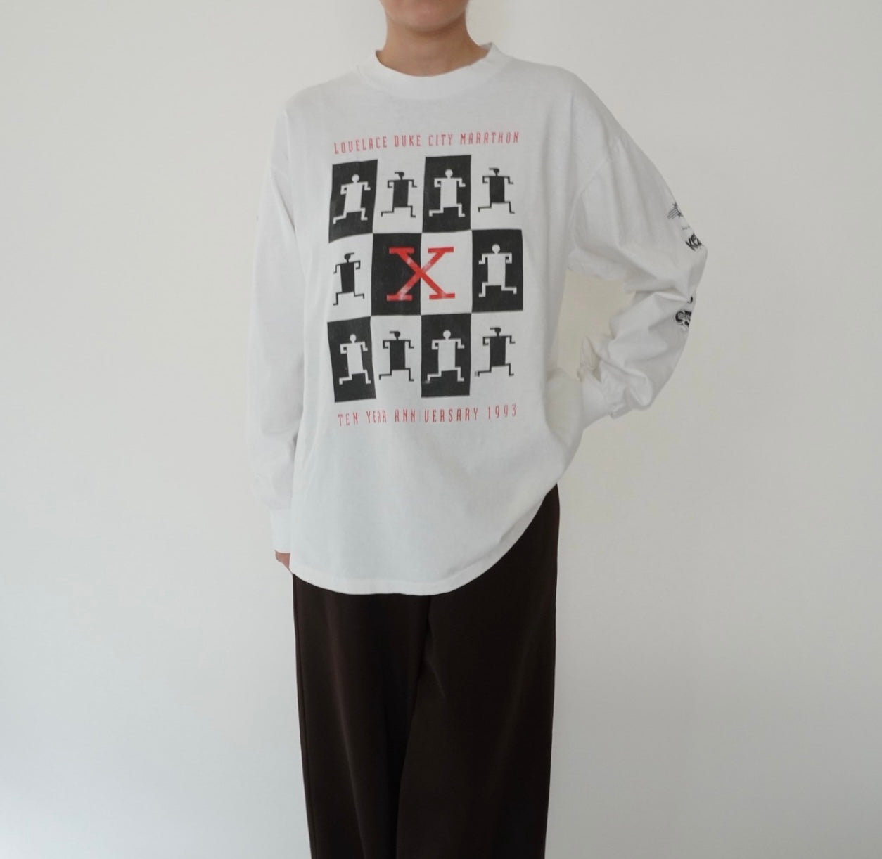 90s Printed Long Sleeves T-shirt Made in USA
