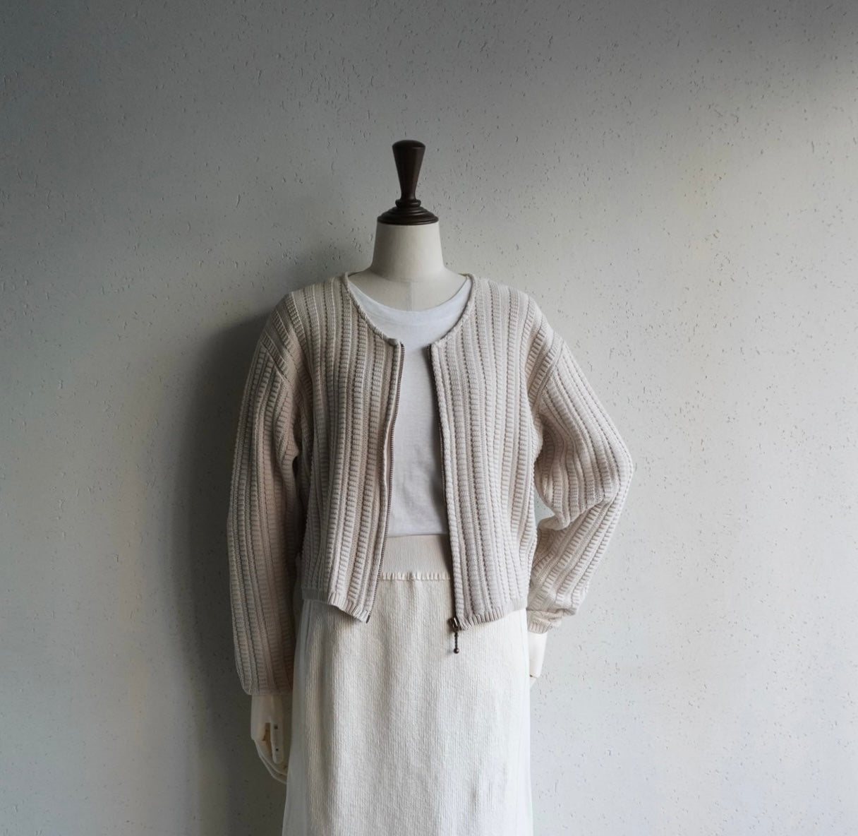 90s Zipped Cotton Top Made in Canada
