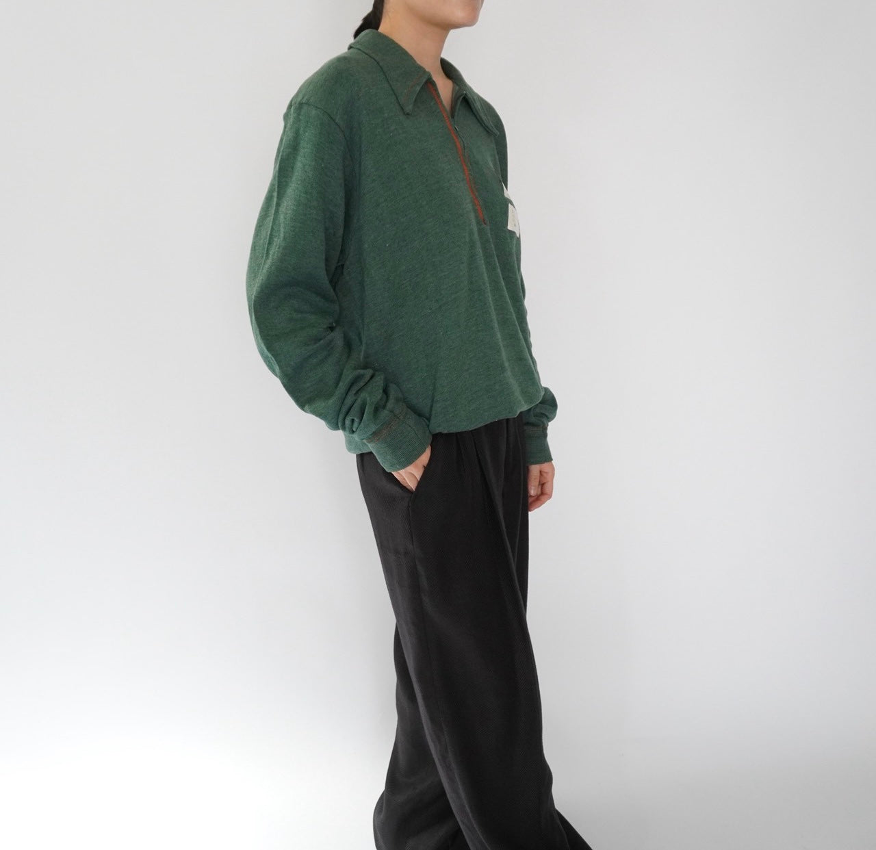 70s "Sears"  Half-Zip Sweater Made in USA Dead Stock