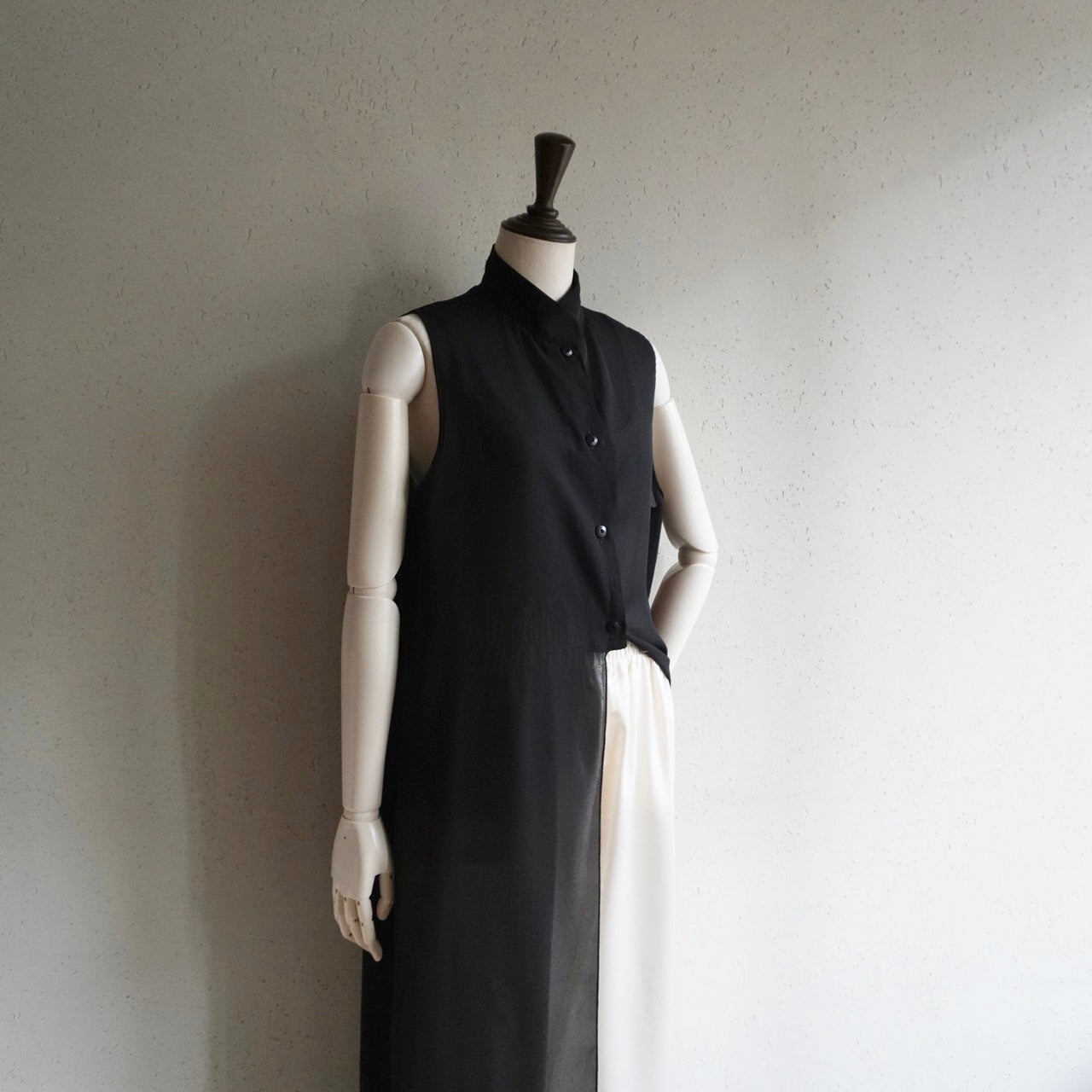 90s Sheer Dress,Long Vest Made in Italy