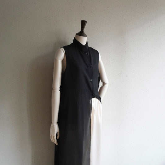 90s Sheer Dress,Long Vest Made in Italy