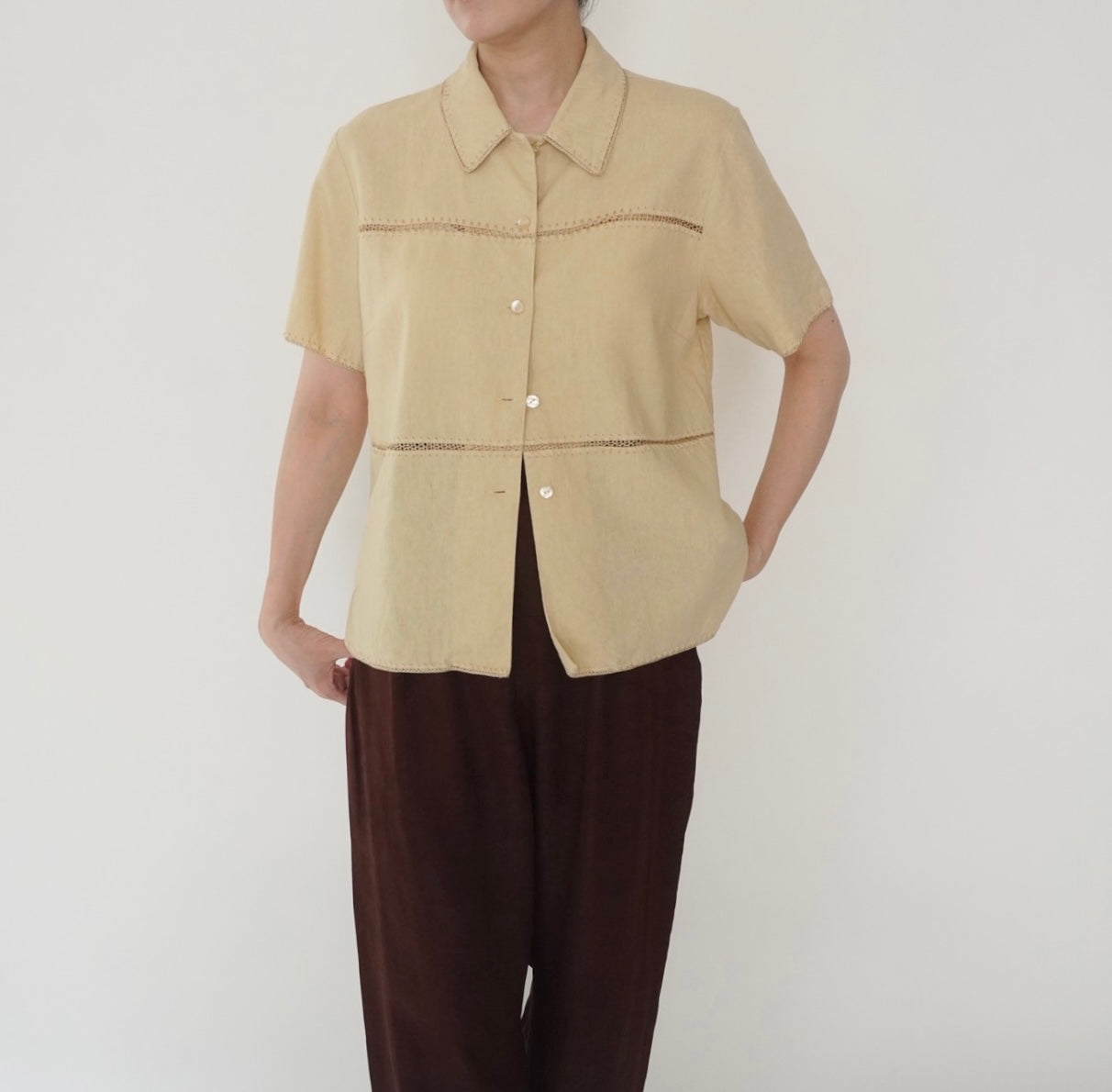 90s Design Linen Shirt