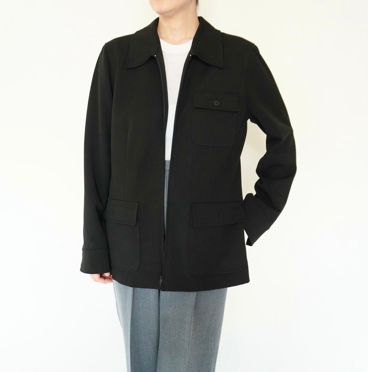 90s Black Design Jacket