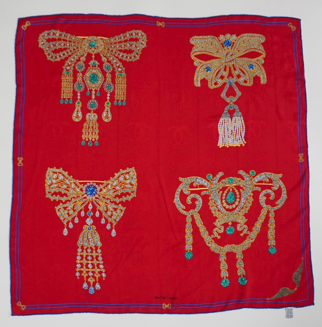 "Cartier" Silk Scarf Made in Italy