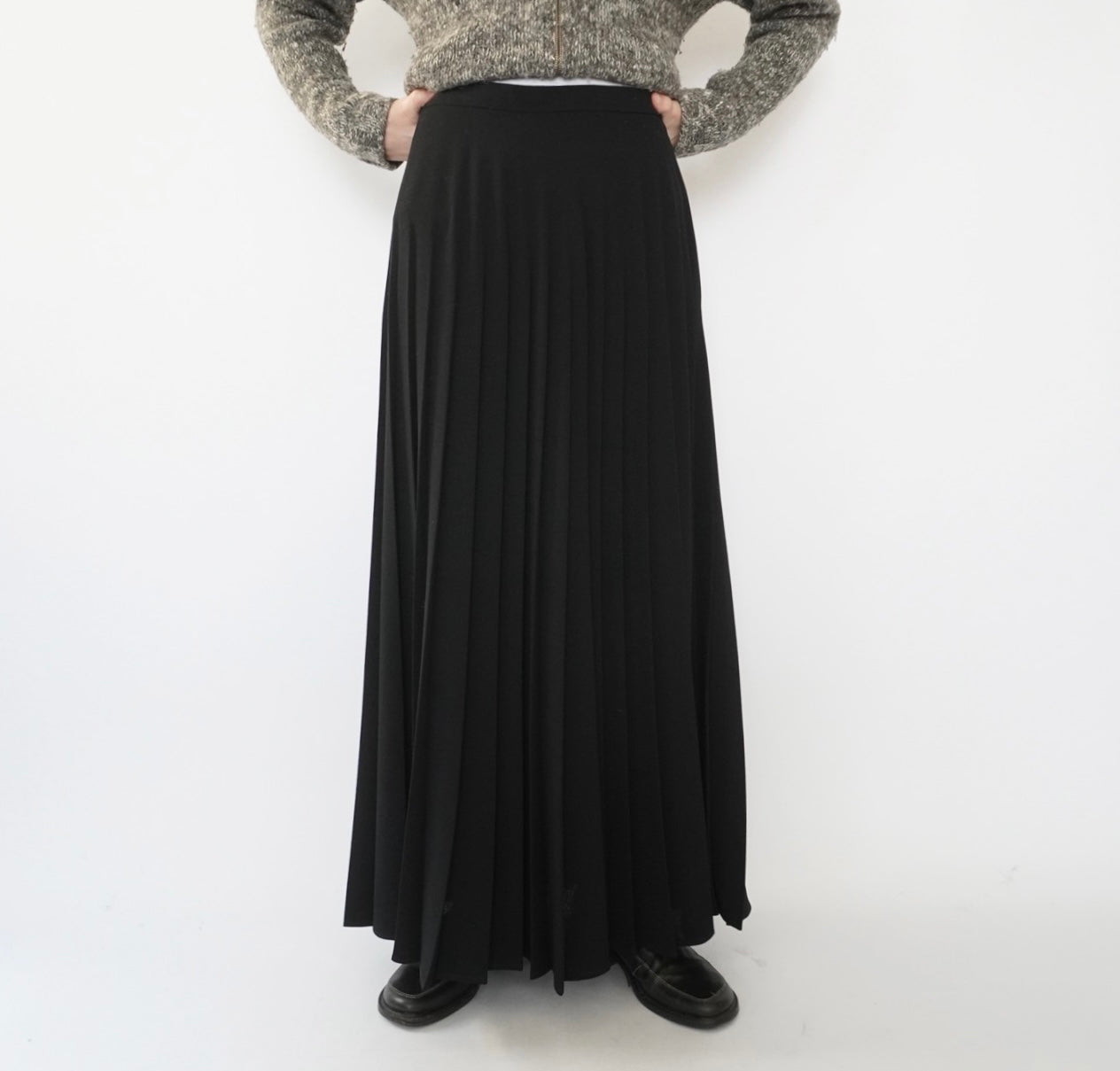 90s Maxi Pleats Skirt Made in USA